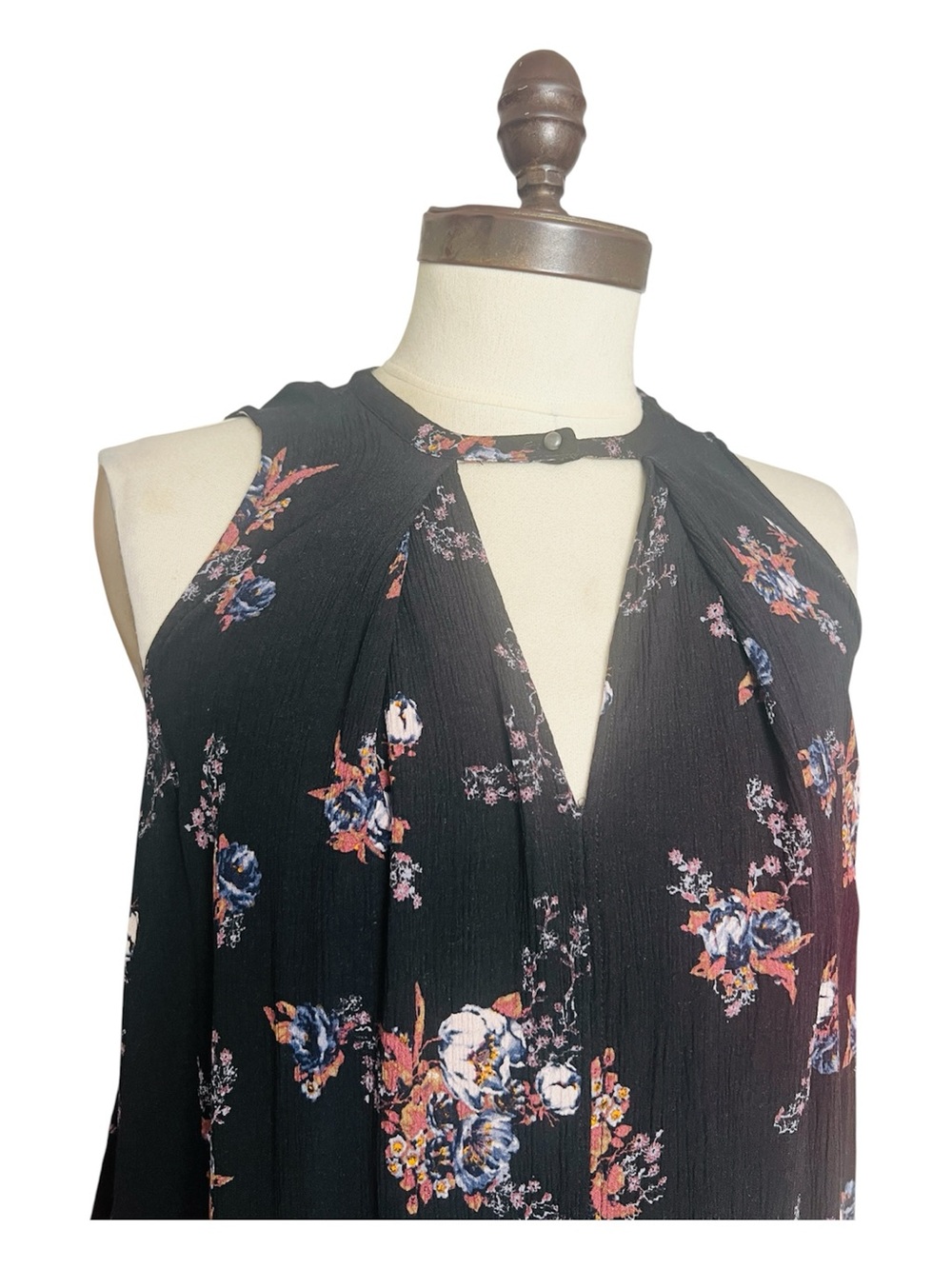 Free People Tree Swing Floral Fairy Boho Whimsygoth Mini Dress Pockets Blk SZ XS - Picture 4 of 10